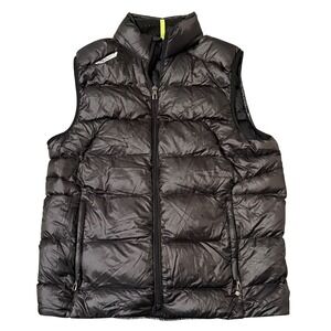 RLX Ralph Lauren Puffer Vest Black Zip Pockets Down Fill Women's Size Small